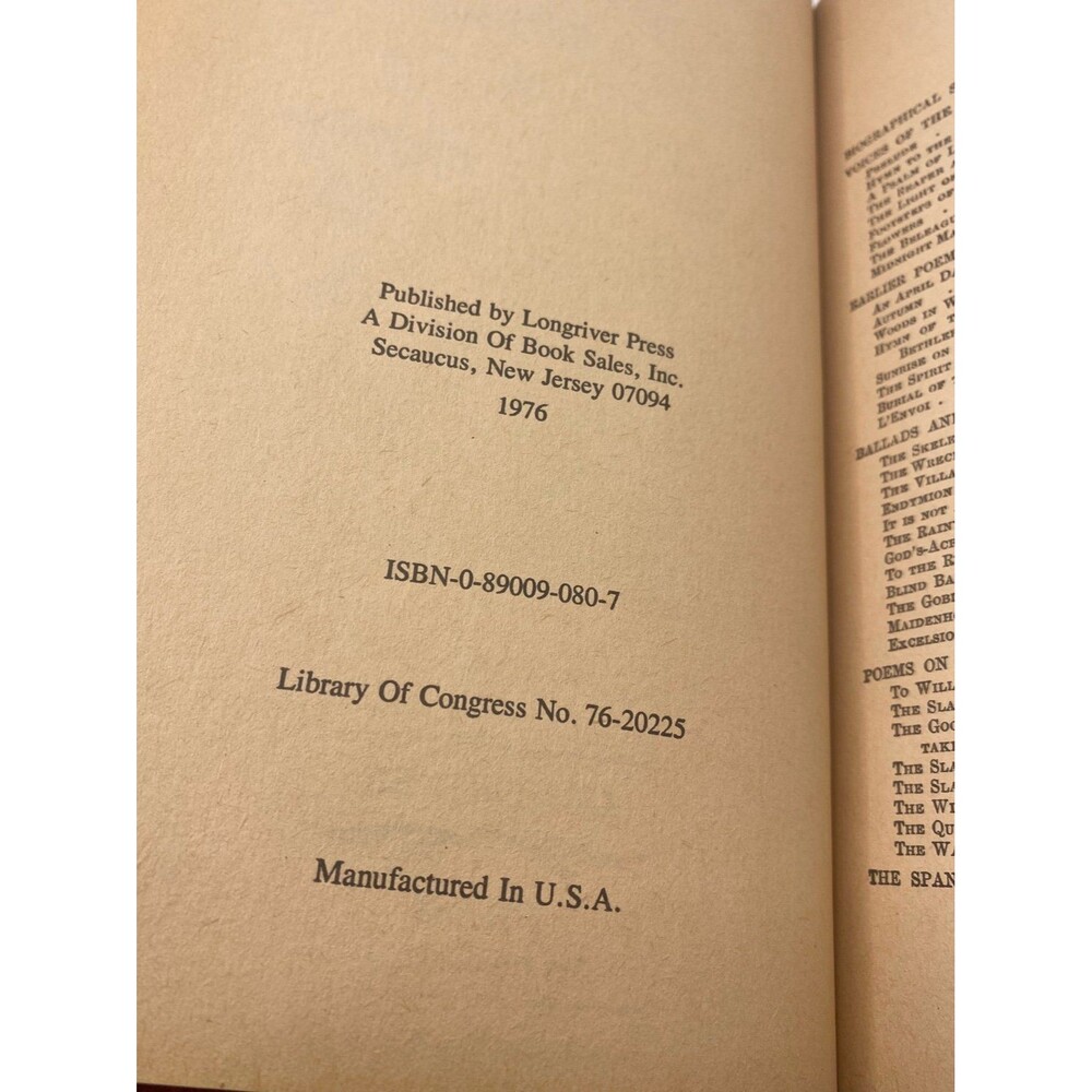 Poems By Henry Wadsworth Longfellow Longriver Press 1976 - Picture 6 of 6